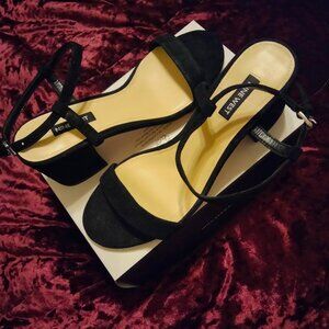 Black Nine West Women's Gloria Block-Heel Sandals